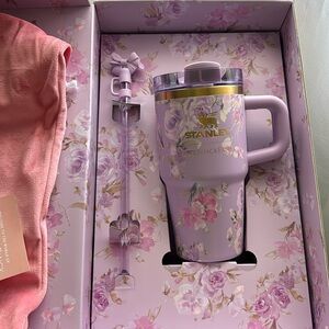 Stanley x LoveShackFancy 20 oz quencher in Happy Thoughts purple